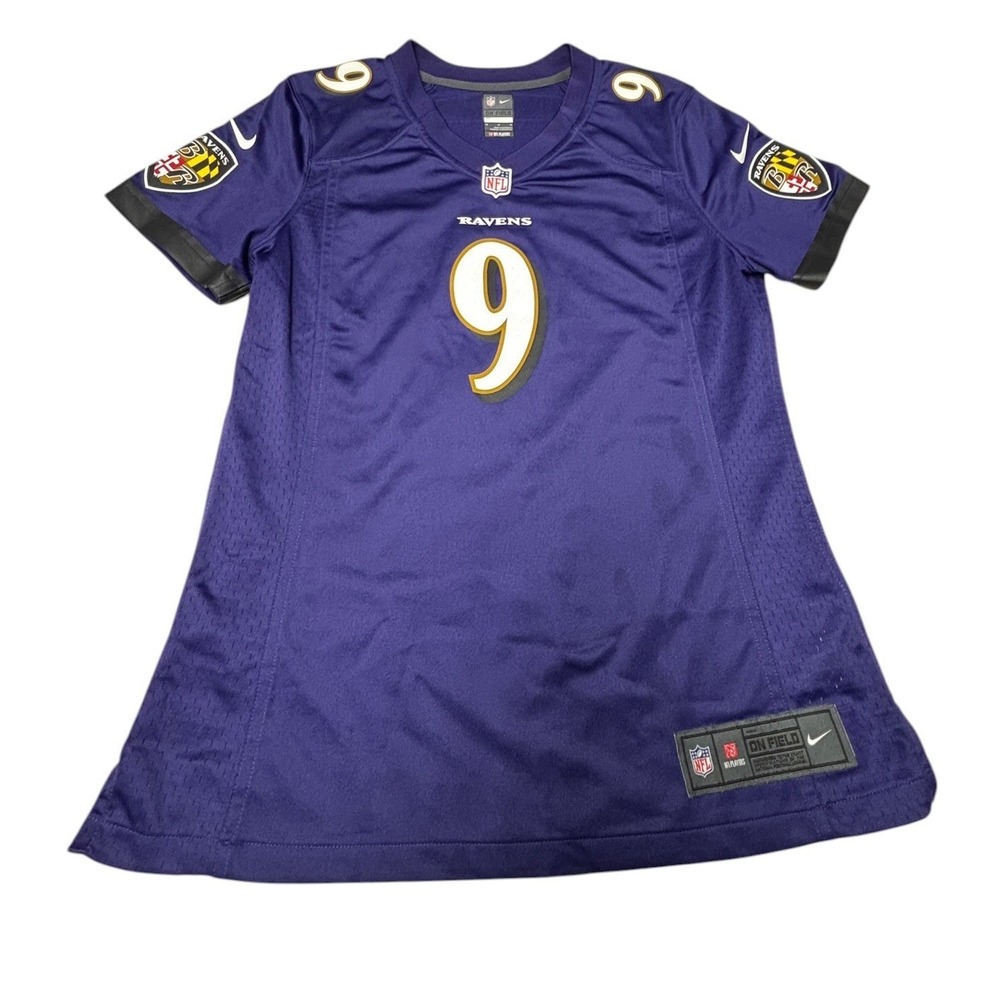 Nike Baltimore Ravens Justin Tucker 9 Jersey Womens Medium Purple NFL 472936-566
